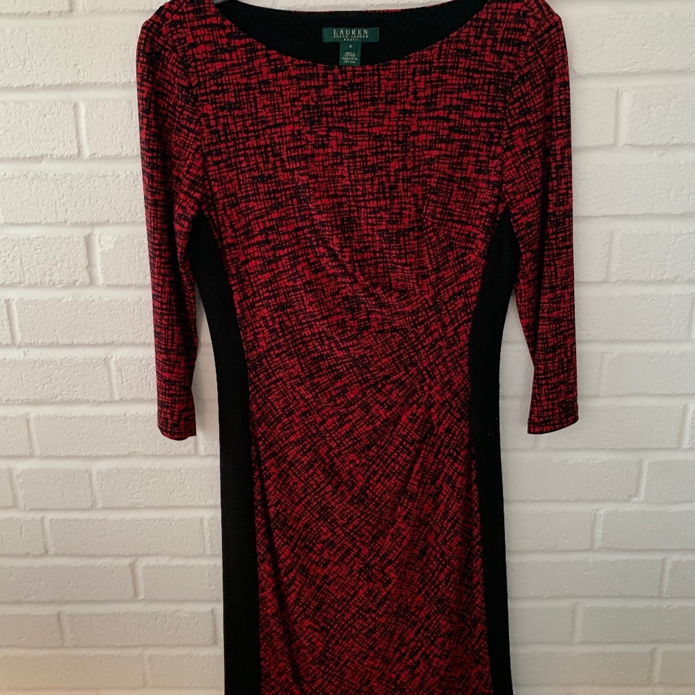 Ralph Lauren Red and Black Dress